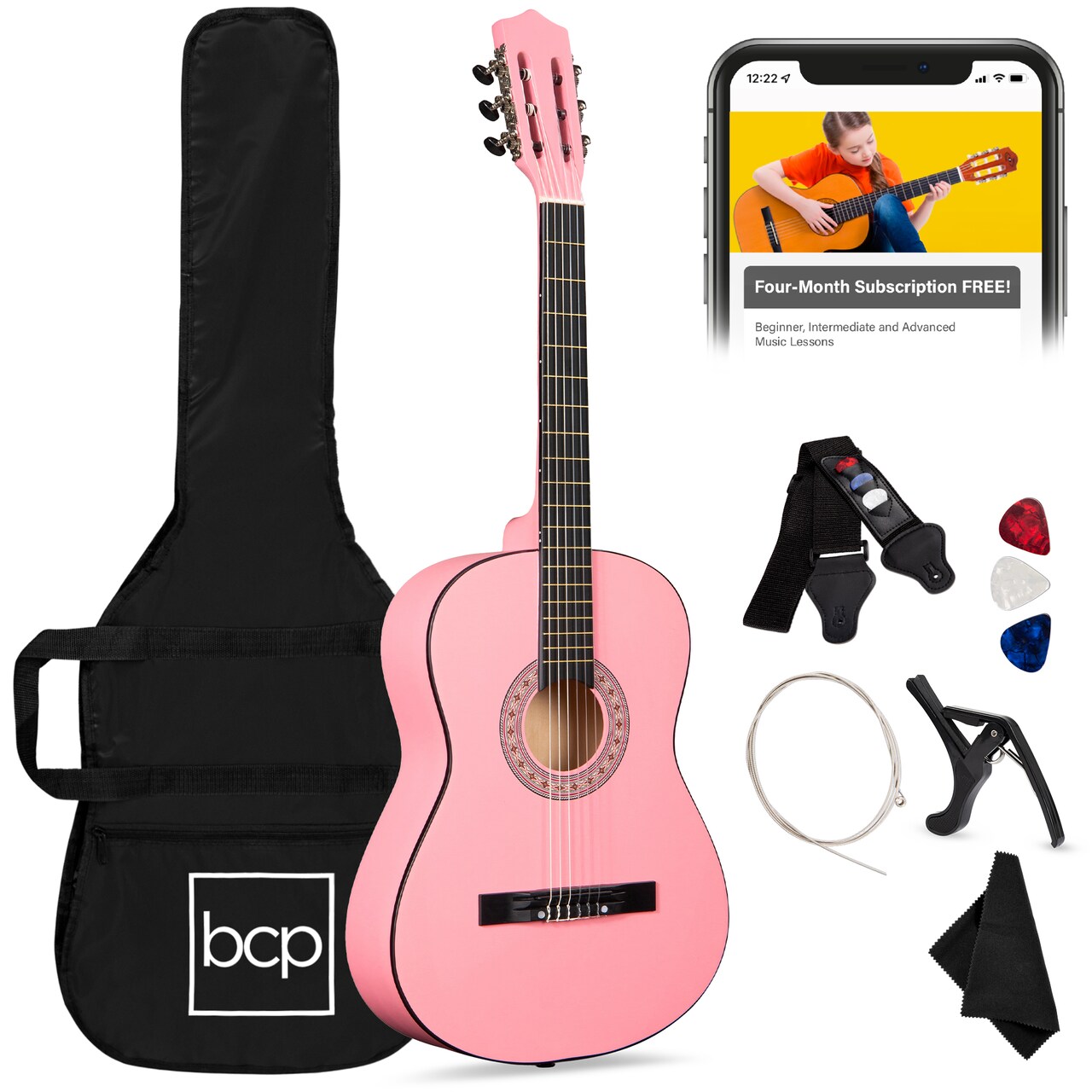 Best Choice Products 38in Beginner Acoustic Guitar Starter Kit w/ Gig Bag, Strap, Strings
